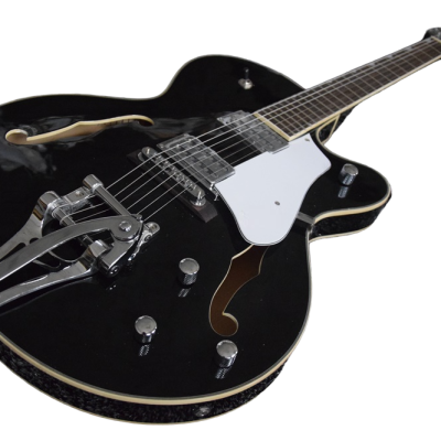 Custom Sovereign Bigsby G5120 Electromatic Hollow Body Fhole Jet Black Electric Guitar - Image 7