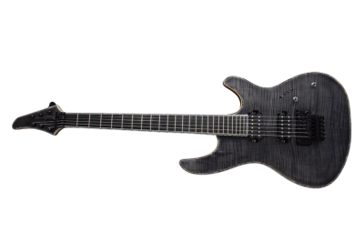 Custom Onyx Regius 6 Transparent Black Burst 6 String Guitar - Image 2