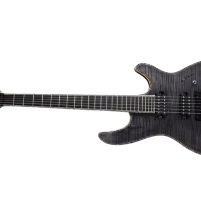 Custom Onyx Regius 6 Transparent Black Burst 6 String Guitar - Image 2