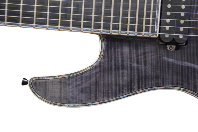 Custom Onyx Regius 6 Transparent Black Burst 6 String Guitar - Image 4