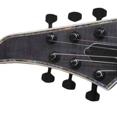Custom Onyx Regius 6 Transparent Black Burst 6 String Guitar - Image 5