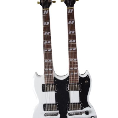 Custom Crown SG Don Felder Arctic White Double Neck 12 and 6 String EDS1275 Guitar - Image 10