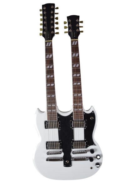 Custom Crown SG Don Felder Arctic White Double Neck 12 and 6 String EDS1275 Guitar - Image 10