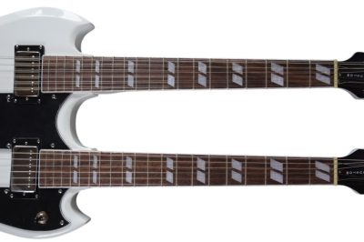 Custom Crown SG Don Felder Arctic White Double Neck 12 and 6 String EDS1275 Guitar - Image 8