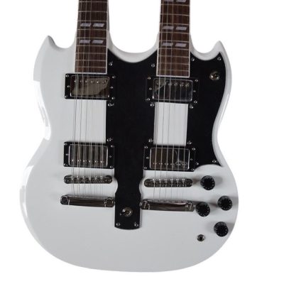 Custom Crown SG Don Felder Arctic White Double Neck 12 and 6 String EDS1275 Guitar