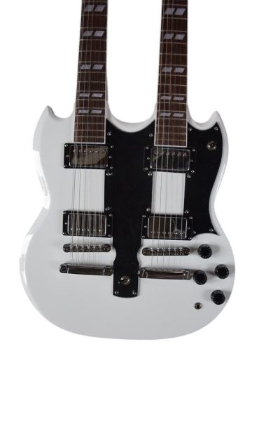 Custom Crown SG Don Felder Arctic White Double Neck 12 and 6 String EDS1275 Guitar