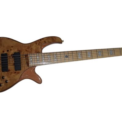 Custom Obsidian D6 Natural Satin Araya Birdseye Body Wood 6 String Bass - Image 10