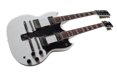 Custom Crown SG Don Felder Arctic White Double Neck 12 and 6 String EDS1275 Guitar - Image 2