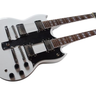 Custom Crown SG Don Felder Arctic White Double Neck 12 and 6 String EDS1275 Guitar - Image 2