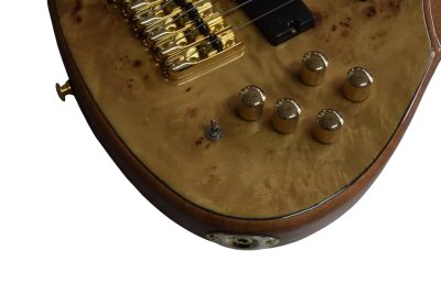 Custom Obsidian D6 Natural Satin Araya Birdseye Body Wood 6 String Bass - Image 9