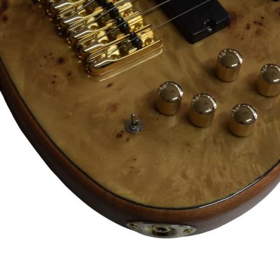 Custom Obsidian D6 Natural Satin Araya Birdseye Body Wood 6 String Bass - Image 9