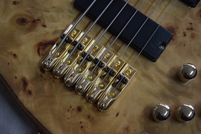 Custom Obsidian D6 Natural Satin Araya Birdseye Body Wood 6 String Bass - Image 8