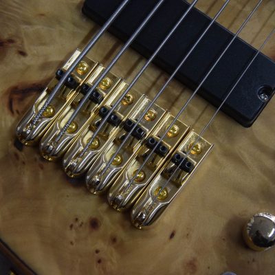Custom Obsidian D6 Natural Satin Araya Birdseye Body Wood 6 String Bass - Image 8