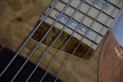 Custom Obsidian D6 Natural Satin Araya Birdseye Body Wood 6 String Bass - Image 7