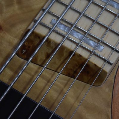 Custom Obsidian D6 Natural Satin Araya Birdseye Body Wood 6 String Bass - Image 7