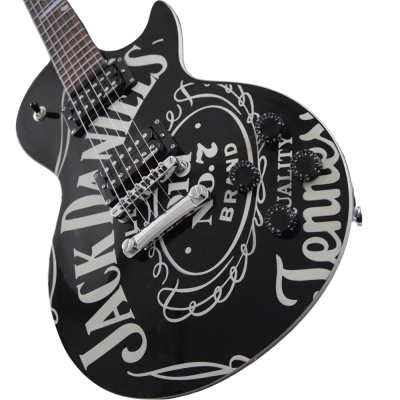 Custom Forge Jack Daniels Electric Vintage Black White Guitar - Image 8