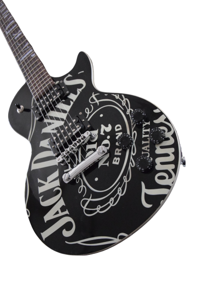 Custom Forge Jack Daniels Electric Vintage Black White Guitar - Image 8