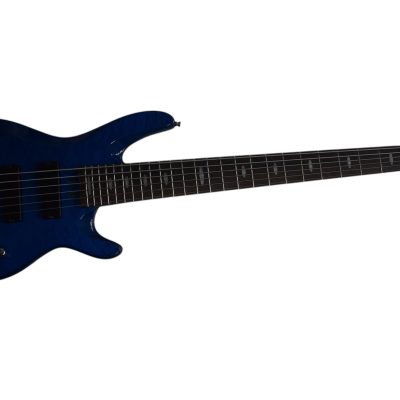 Custom Pearl TRB1006J Patitucci Translucent Blue Quilted Maple Top 6 String Bass - Image 3