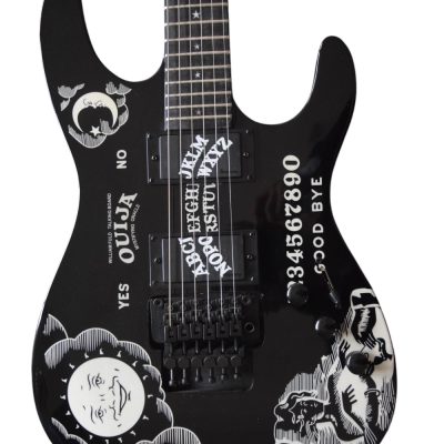 Custom Obsidian Kirk Hammett Ouija Black Good Bye Electric Guitar Natural Finish Neck