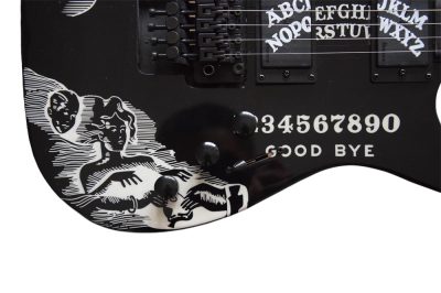 Custom Obsidian Kirk Hammett Ouija Black Good Bye Electric Guitar Natural Finish Neck - Image 6