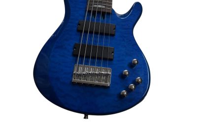 Custom Pearl TRB1006J Patitucci Translucent Blue Quilted Maple Top 6 String Bass - Image 6