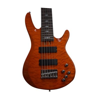 Custom Pearl TRB1006J Patitucci Caramel Brown Quilted Maple Top 6 String Bass