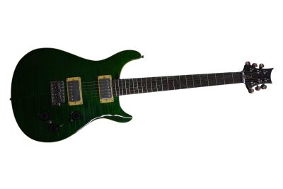Custom Monarch Santana Trampas Green Tree of Life Vine Fretboard Inlay Guitar - Image 3