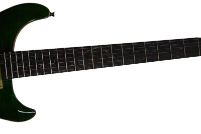 Custom Monarch Santana Trampas Green Tree of Life Vine Fretboard Inlay Guitar - Image 4