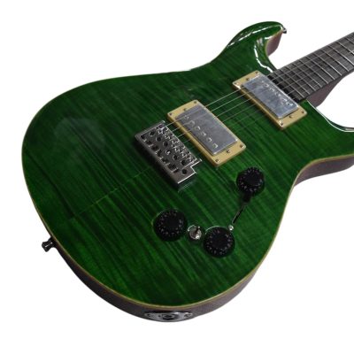 Custom Monarch Santana Trampas Green Tree of Life Vine Fretboard Inlay Guitar - Image 5