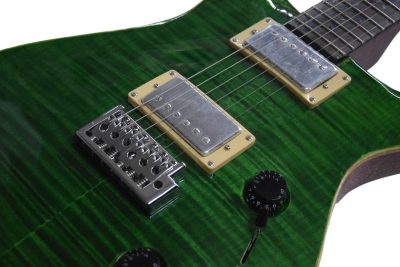 Custom Monarch Santana Trampas Green Tree of Life Vine Fretboard Inlay Guitar - Image 6