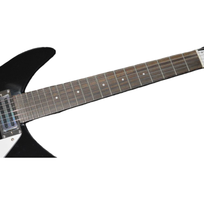 Custom Nova Black Jetglo 325C64 White Pickguard Electric Guitar - Image 5