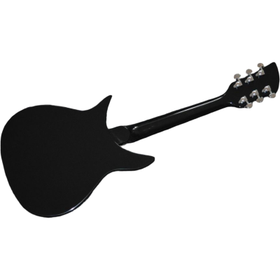 Custom Nova Black Jetglo 325C64 White Pickguard Electric Guitar - Image 6