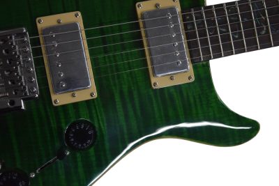 Custom Monarch Santana Trampas Green Tree of Life Vine Fretboard Inlay Guitar - Image 11
