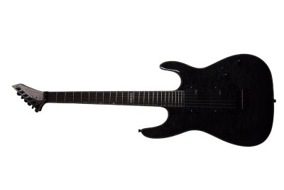 Custom Obsidian See Thru Black MH1000 FR Tremolo Electric Guitar - Image 3