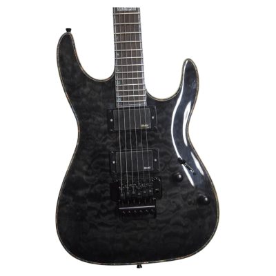 Custom Obsidian See Thru Black MH1000 FR Tremolo Electric Guitar