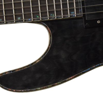 Custom Obsidian See Thru Black MH1000 FR Tremolo Electric Guitar - Image 4