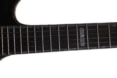 Custom Obsidian See Thru Black MH1000 FR Tremolo Electric Guitar - Image 7