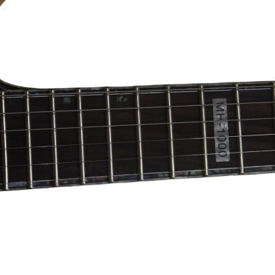 Custom Obsidian See Thru Black MH1000 FR Tremolo Electric Guitar - Image 7