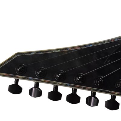 Custom Obsidian See Thru Black MH1000 FR Tremolo Electric Guitar - Image 8