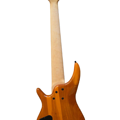 Custom Tornado Natural 7 String Fretless Bass Two Big Humbucker Style Soapbar Pickups - Image 5