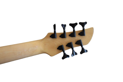 Custom Tornado Natural 7 String Fretless Bass Two Big Humbucker Style Soapbar Pickups - Image 3