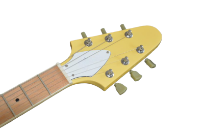 Custom Crown Flying V Hetfield TV Yellow Electric Guitar - Image 5