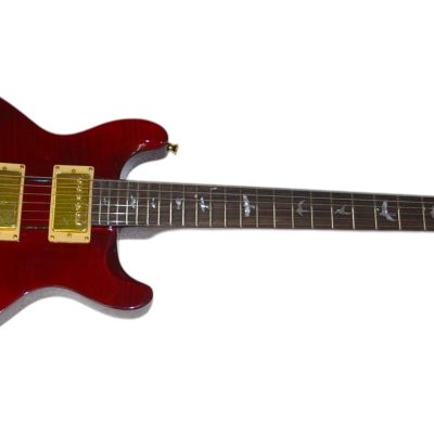 Custom Monarch Santana Red Flame Maple Top Electric Guitar - Image 5