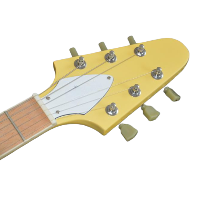 Custom Crown Flying V Hetfield TV Yellow Electric Guitar - Image 5