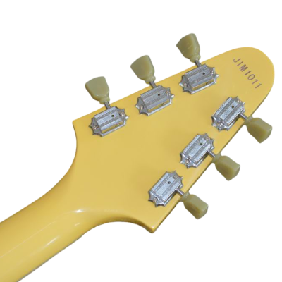 Custom Crown Flying V Hetfield TV Yellow Electric Guitar - Image 7