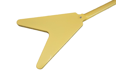 Custom Crown Flying V Hetfield TV Yellow Electric Guitar - Image 8