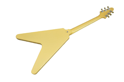 Custom Crown Flying V Hetfield TV Yellow Electric Guitar - Image 9
