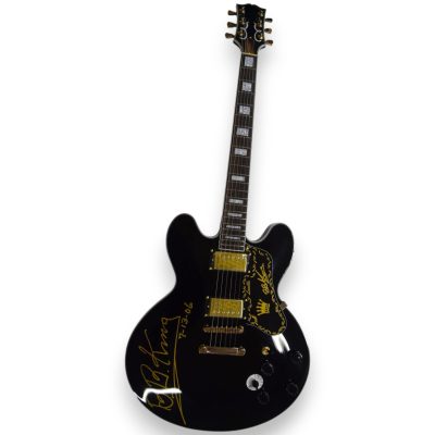 Custom Crown ES335 BB King Lucille Ebony Gloss Black Electric Guitar - Image 3