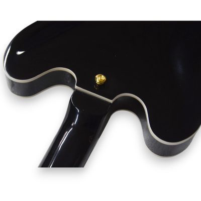 Custom Crown ES335 BB King Lucille Ebony Gloss Black Electric Guitar - Image 2