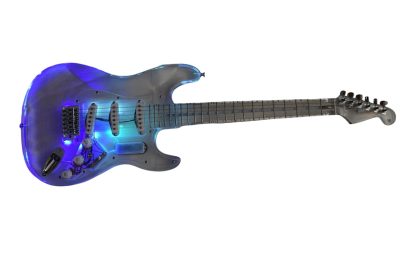 Custom Regent ST LED Plexiglass Acrylic Body Fretboard Electric Guitar - Image 13
